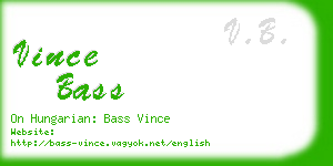 vince bass business card